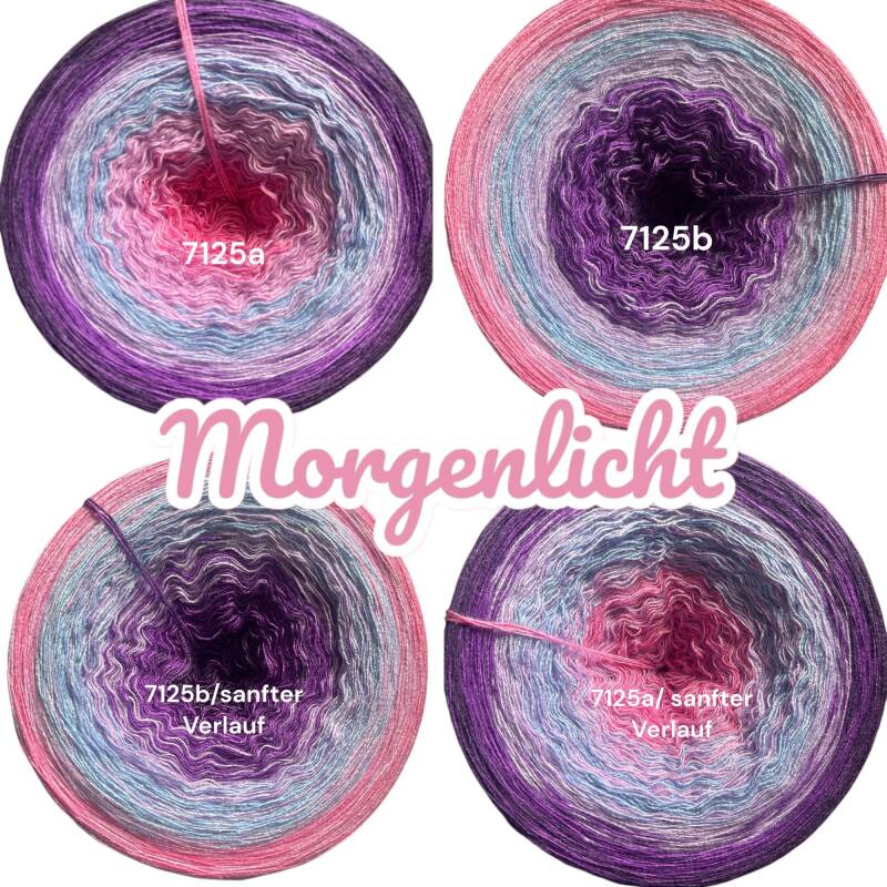 Sonne / Licht - Morgenlicht - 7125 - Bobbel mit Farbverlauf - 3, 4 oder 5 Fäden, auch als Pullover- oder Decken Set