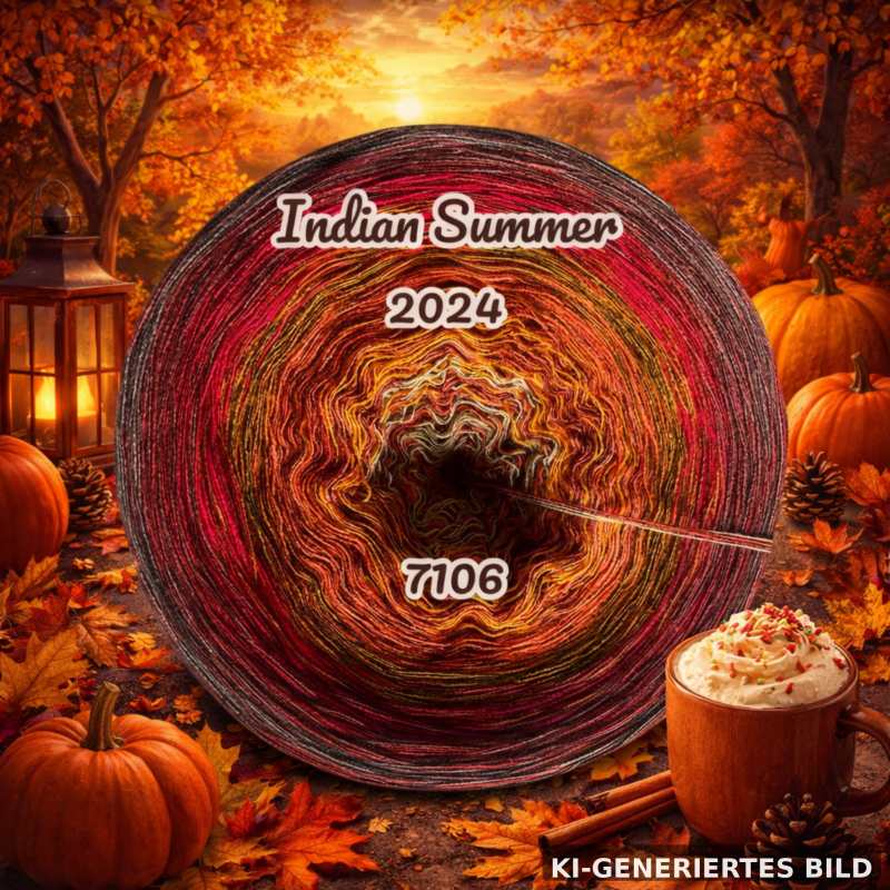 Herbstfarben - Indian Summer 2024 - 7106 - Bobbel mit Farbverlauf - 4 Fäden auch als Pullover- oder Decken Set