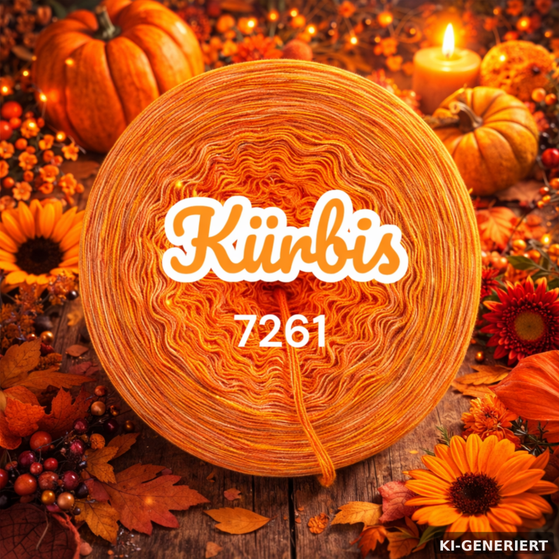 Herbstfarben - Kürbis  - 7261 - 4 Fäden