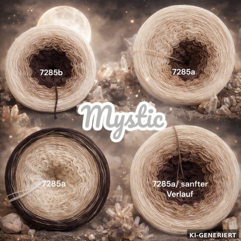 WolleWunder - Mystic - 7285 - Bobbel mit Farbverlauf - 3, 4 oder 5 Fäden, auch als Pullover- oder Decken Set