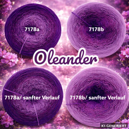 Blütenzauber - Oleander - 7178 - Bobbel oder Pullover- oder Deckenset mit Farbverlauf - 3, 4 oder 5 Fäden