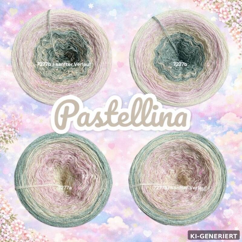 Hoppedopser - Pastellina - 7277 - Bobbel mit Farbverlauf - 3, 4 oder 5 Fäden, auch als Pullover- oder Decken Set