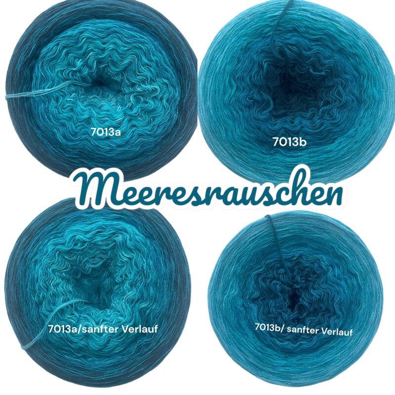 Meeresbrise - Meeresrauschen - 7013 - Bobbel mit Farbverlauf - 3, 4 oder 5 Fäden, auch als Pullover- oder Decken Set