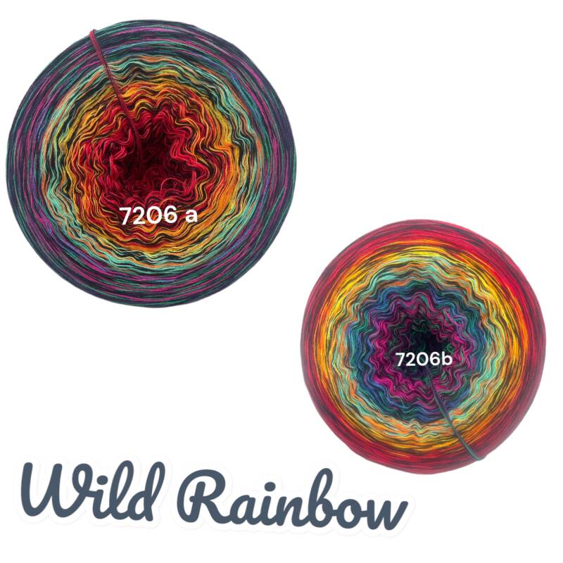Regenbogenland - Wild Rainbow - 7206 - Bobbel mit Farbverlauf - 4 Fäden auch als Pullover- oder Decken Set