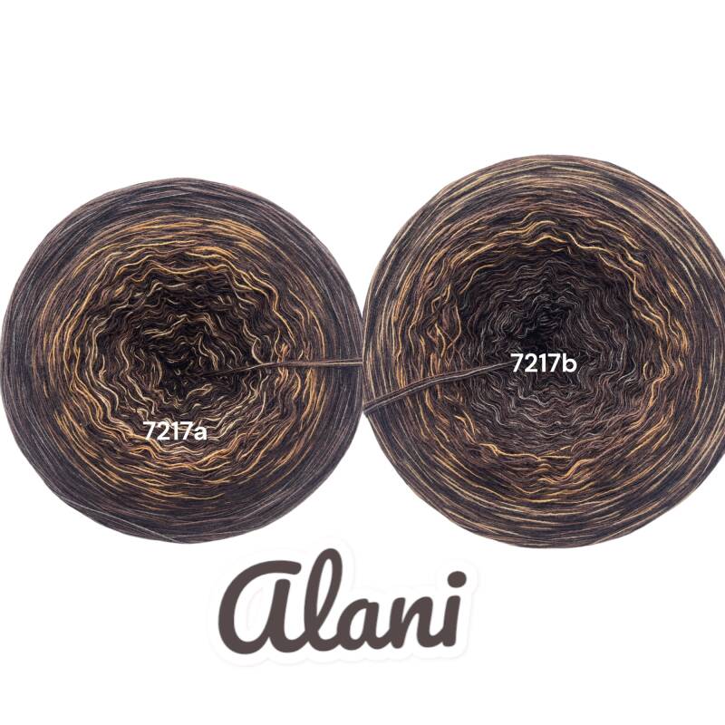 Schokolade / Kaffee / Süßes - Alani - 7217 - Bobbel mit Farbverlauf - 4 Fäden auch als Pullover- oder Decken Set