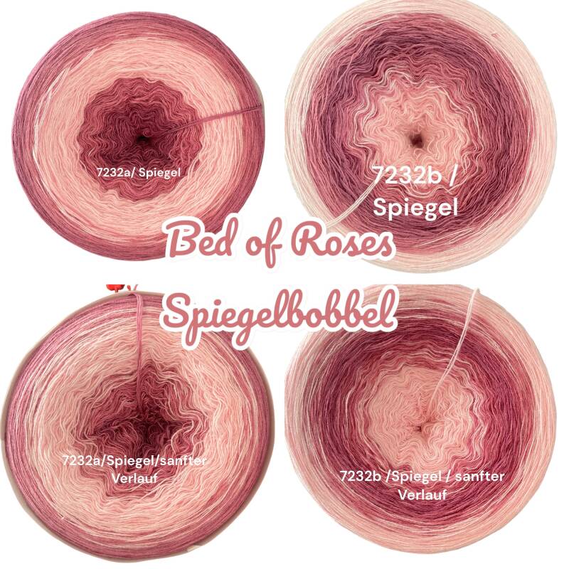 Bed of Roses (Spiegel) - 7232 - Bobbel mit Farbverlauf - 3, 4 oder 5 Fäden, auch als Pullover- oder Decken Set