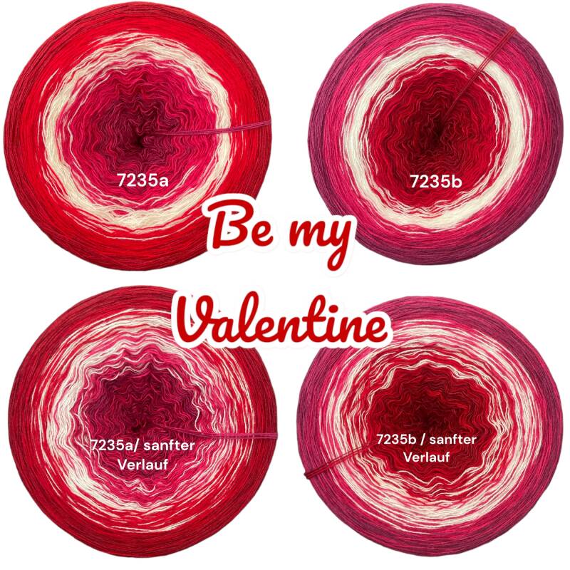 Born to Love - Be my Valentine - 7235 - Bobbel mit Farbverlauf - 3, 4 oder 5 Fäden, auch als Pullover- oder Decken Set