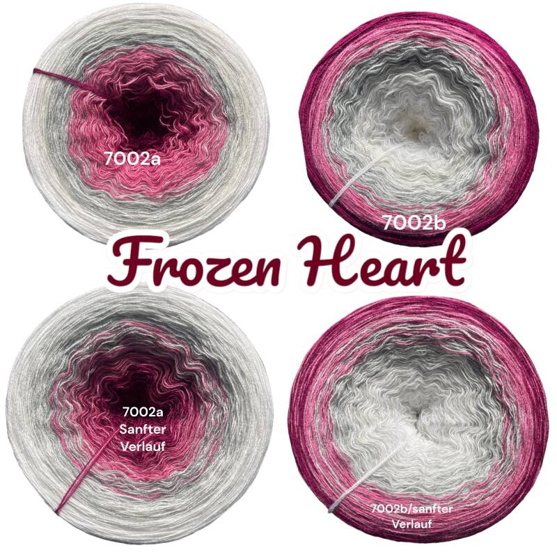 Winter / Eis / Schnee - Frozen Heart - 7002 - Bobbel mit Farbverlauf - 3, 4 oder 5 Fäden, auch als Pullover- oder Decken Set