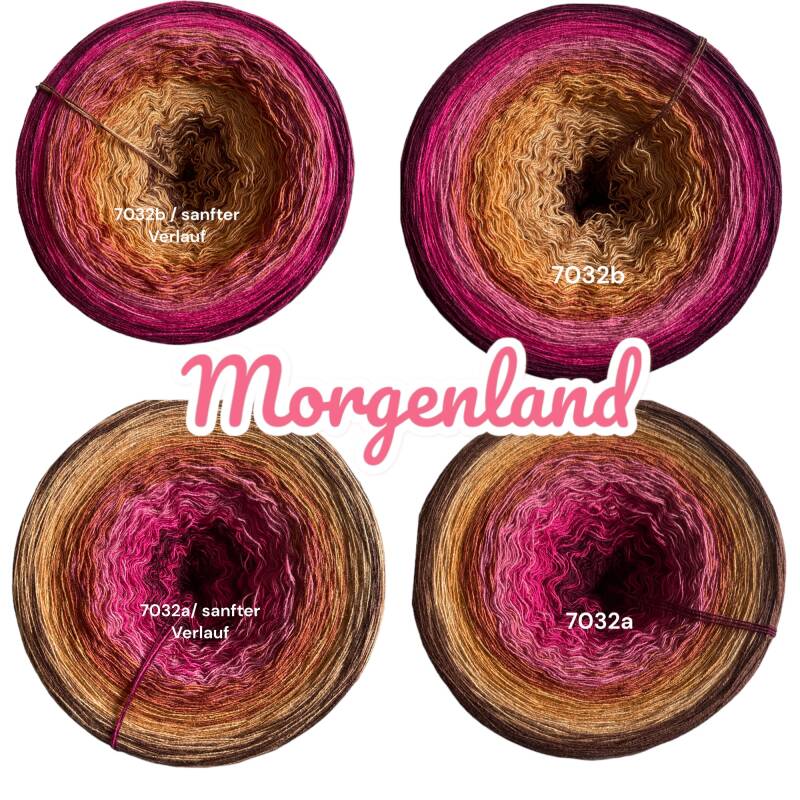 Orient / Morgenland - Morgenland - 7032 - Bobbel mit Farbverlauf - 3, 4 oder 5 Fäden, auch als Pullover- oder Decken Set
