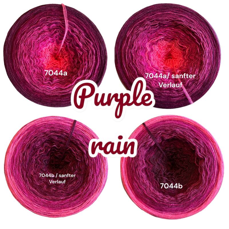 Purple rain - 7044 - Bobbel mit Farbverlauf - 3, 4 oder 5 Fäden, auch als Pullover- oder Decken Set