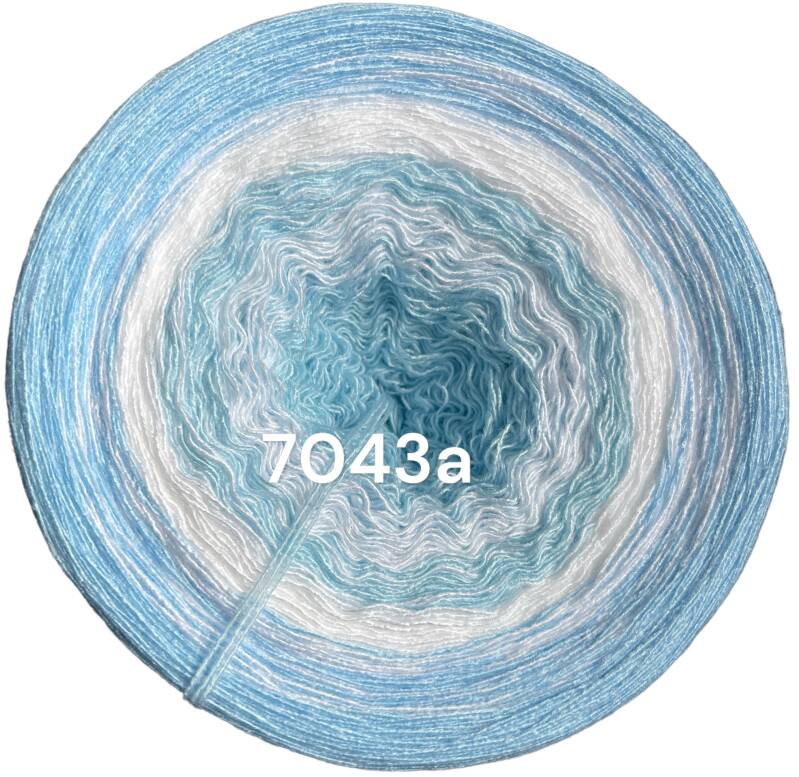 Winter / Eis / Schnee - Eisblume - 7043 - Bobbel mit Farbverlauf - 3, 4 oder 5 Fäden, auch als Pullover- oder Decken Set