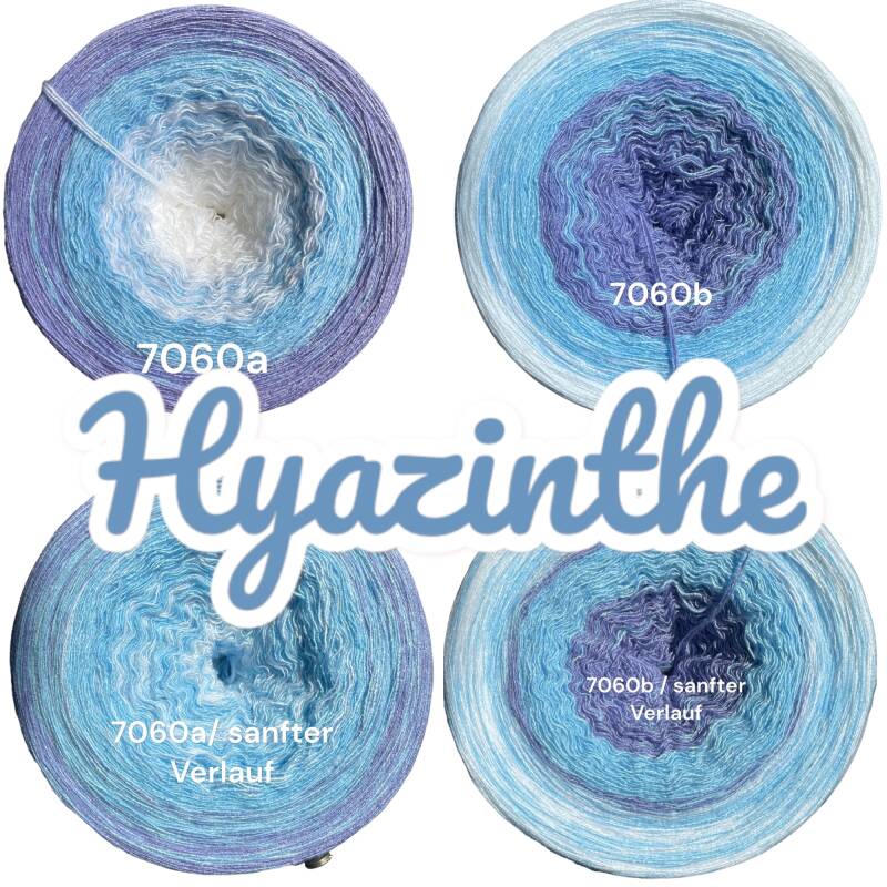 Blütenzauber - Hyazinthe - 7060 - Bobbel mit Farbverlauf - 3, 4 oder 5 Fäden, auch als Pullover- oder Decken Set