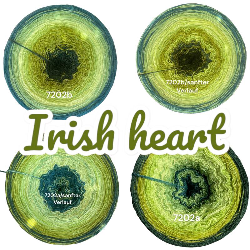Inseln / Urlaub / Reiseorte - Irish Heart - 7202 - Bobbel mit Farbverlauf - 3, 4 oder 5 Fäden, auch als Pullover- oder Decken Set