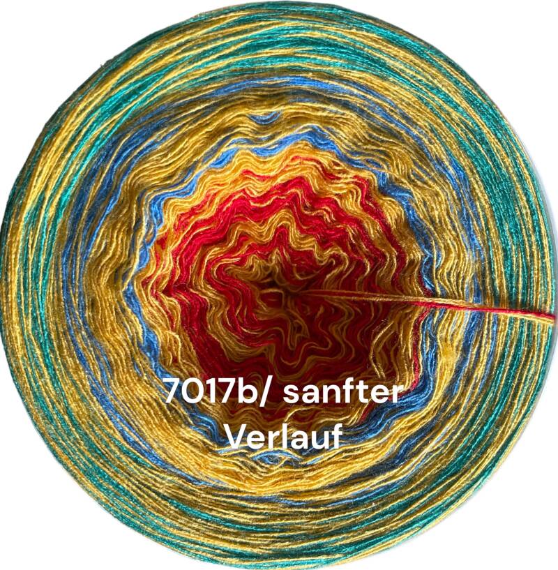 Montenegro flag - 7017 - Bobbel mit Farbverlauf - 3, 4 oder 5 Fäden, auch als Pullover- oder Decken Set