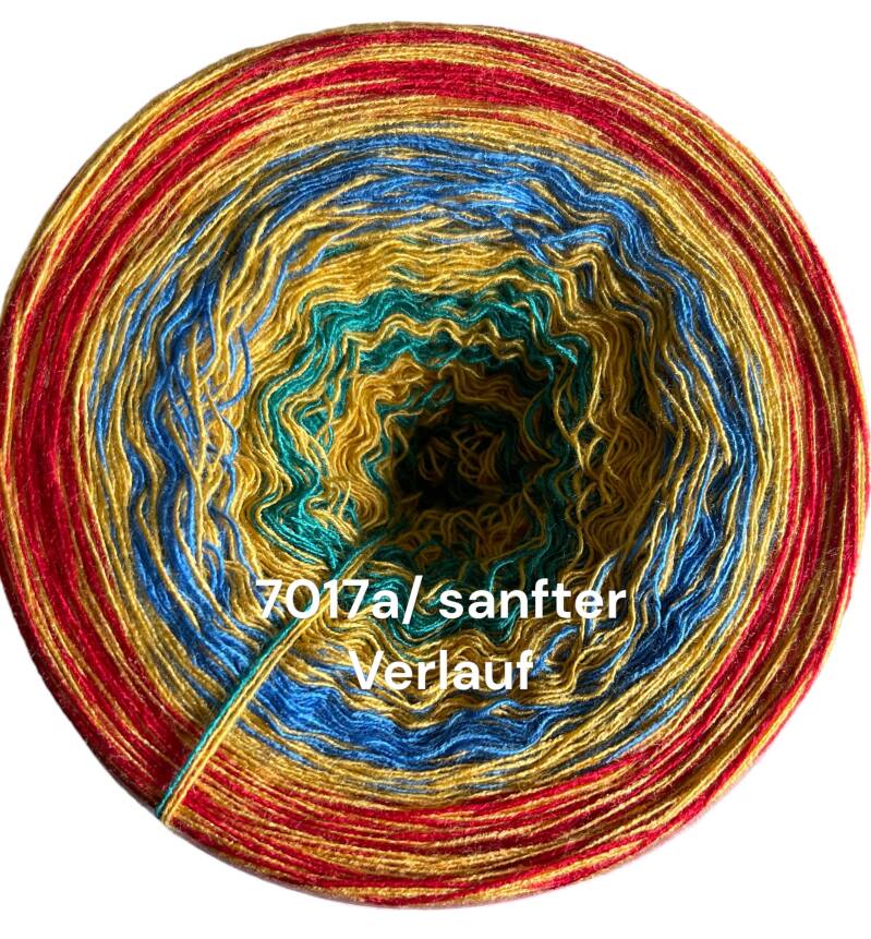 Montenegro flag - 7017 - Bobbel mit Farbverlauf - 3, 4 oder 5 Fäden, auch als Pullover- oder Decken Set