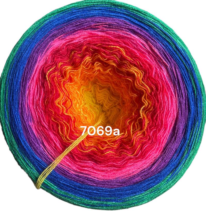 Bobbel Kunterbunt - Lea - 7069 - Bobbel mit Farbverlauf - 3, 4 oder 5 Fäden, auch als Pullover- oder Decken Set