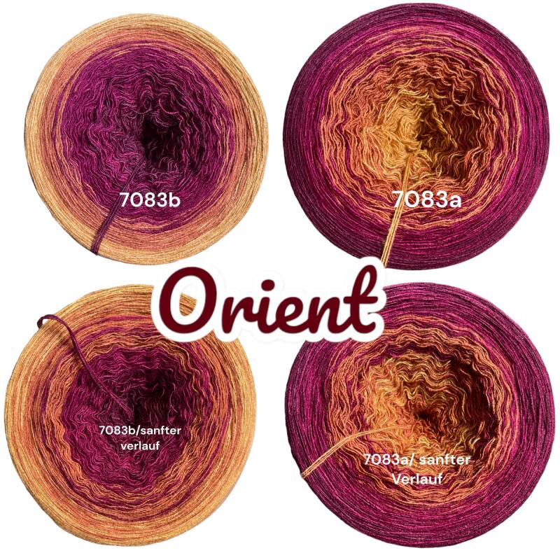 Orient / Morgenland - Orient - 7083 - Bobbel mit Farbverlauf - 3, 4 oder 5 Fäden, auch als Pullover- oder Decken Set