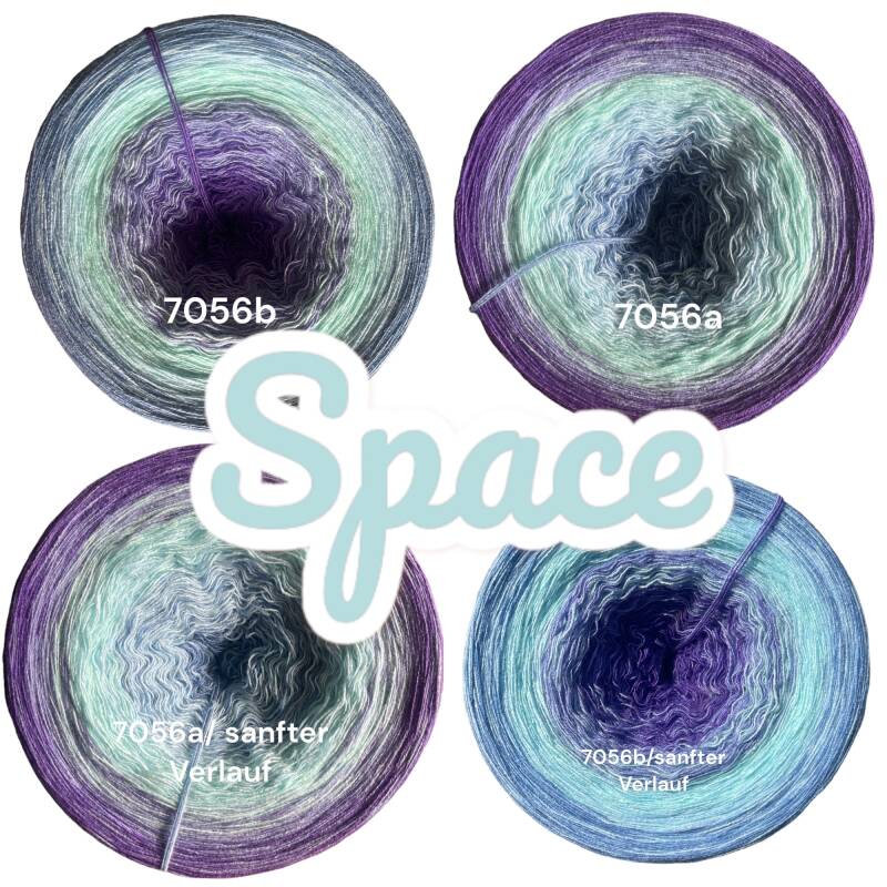 Sterne / Nacht / Weltall - Space - 7056 - Bobbel mit Farbverlauf - 3, 4 oder 5 Fäden, auch als Pullover- oder Decken Set