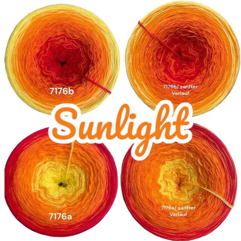 Sonne / Licht - Sunlight - 7176 Bobbel mit Farbverlauf - auch als Pullover- oder Deckenset 3, 4 oder 5 Fäden