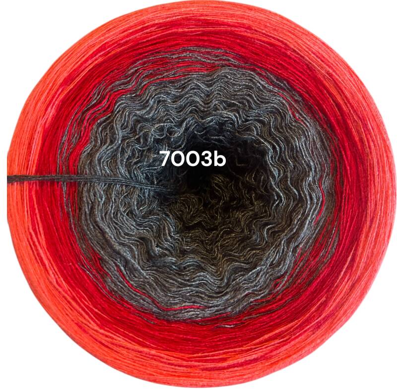 Höllenfeuer - Vulcano 2.0 - 7003 - Bobbel mit Farbverlauf - 3, 4 oder 5 Fäden, auch als Pullover- oder Decken Set