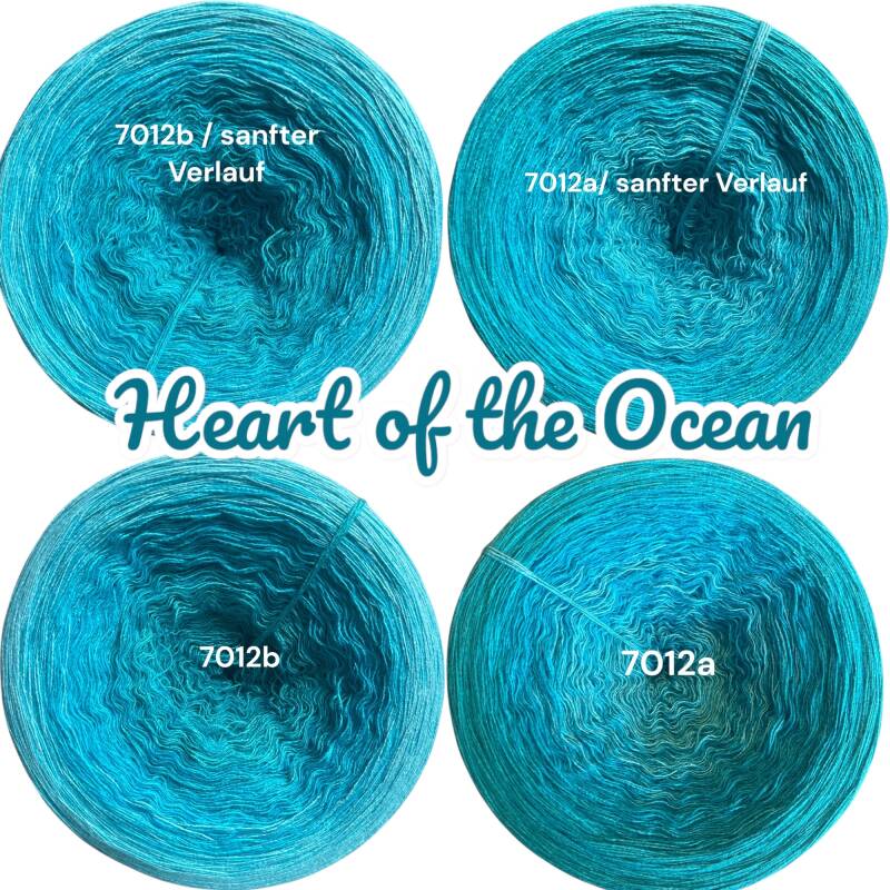 Meer / Ozean / Tiefsee - Heart of the Ocean - 7012 - Bobbel mit Farbverlauf - 3, 4 oder 5 Fäden, auch als Pullover- oder Decken Set
