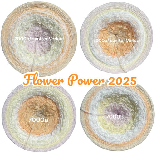 Blütenzauber - Flower Power 2025 - 7000 - Bobbel mit Farbverlauf - 3, 4 oder 5 Fäden, auch als Pullover- oder Decken Set