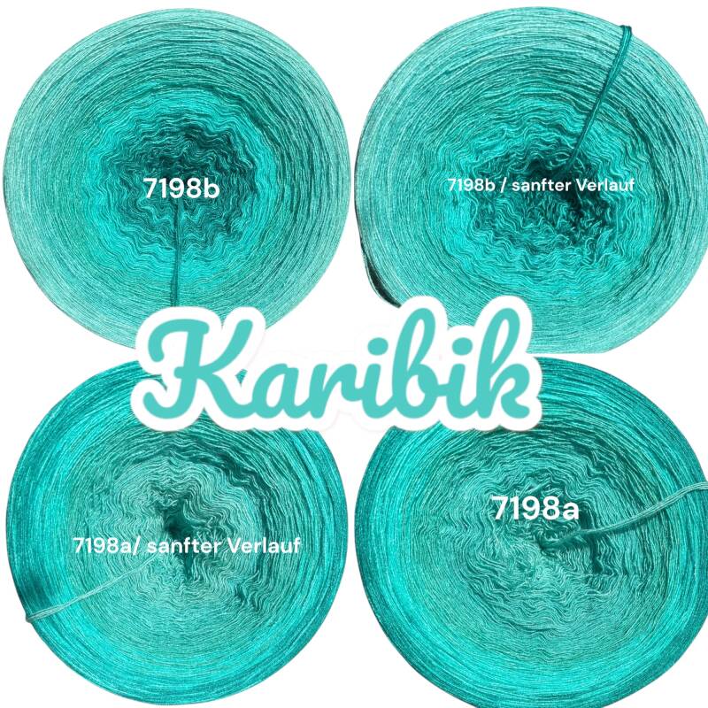 Inseln / Urlaub / Reiseorte - Karibik - 7198  - Bobbel mit Farbverlauf - 3, 4 oder 5 Fäden, auch als Pullover- oder Decken Set