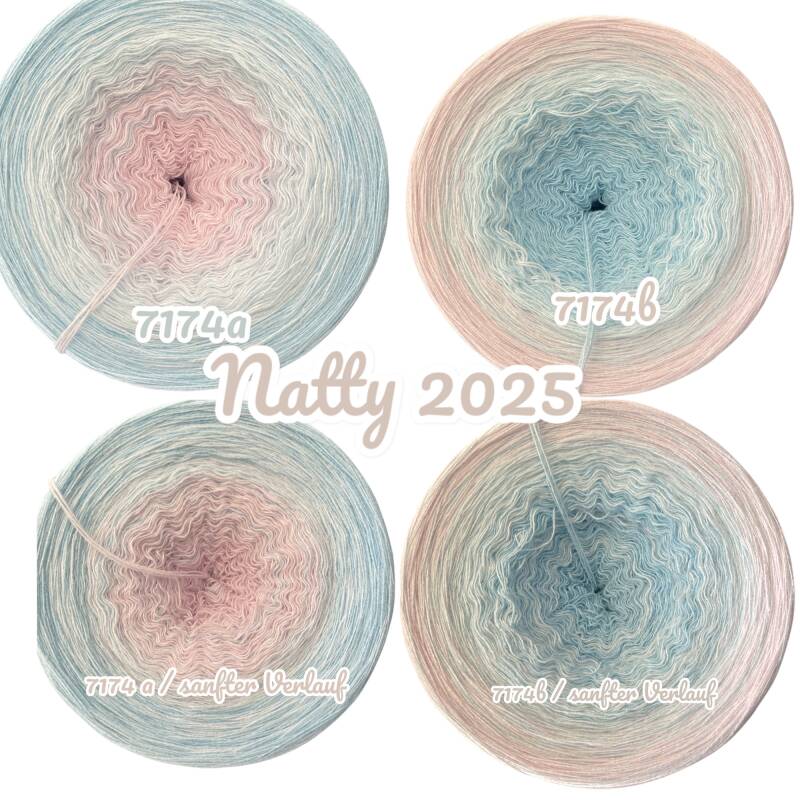Schnuckelchen - Natty 2025 - 7174 - Bobbel mit Farbverlauf - 3, 4 oder 5 Fäden, auch als Pullover- oder Decken Set