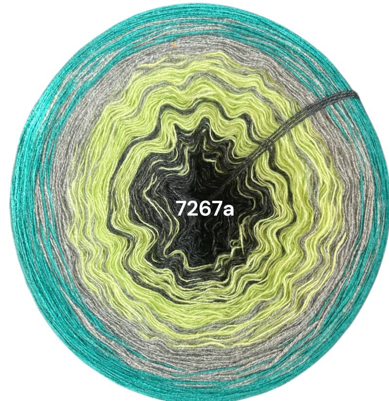 Wald / Natur - Green kiss - 7267 - Bobbel mit Farbverlauf - 3, 4 oder 5 Fäden, auch als Pullover- oder Decken Set