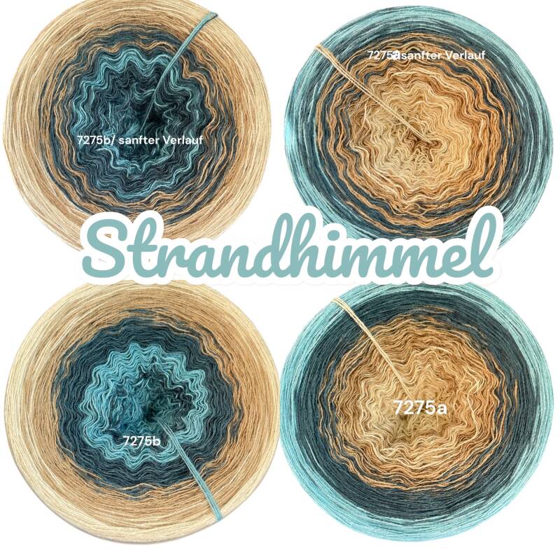 Küste & Meer - Strandhimmel - 7275 - Bobbel mit Farbverlauf - 3, 4 oder 5 Fäden, auch als Pullover- oder Decken Set
