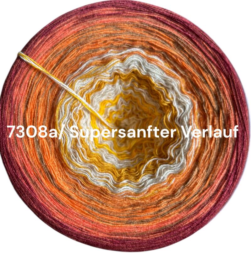 Herbstfarben - Herbstglut - 7308 - Bobbel mit Farbverlauf - 3, 4 oder 5 Fäden, auch als Pullover- oder Decken Set - Nur im Supersanften Verlauf
