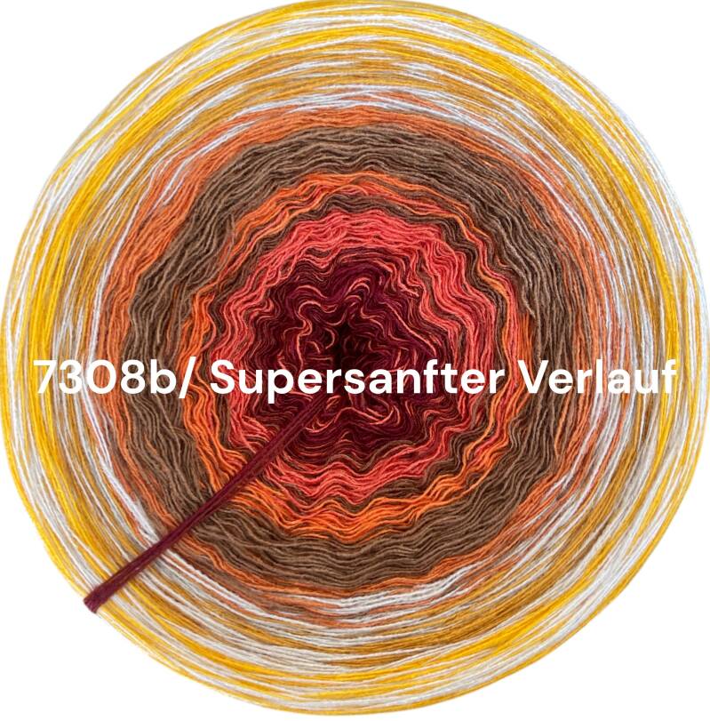 Herbstfarben - Herbstglut - 7308 - Bobbel mit Farbverlauf - 3, 4 oder 5 Fäden, auch als Pullover- oder Decken Set - Nur im Supersanften Verlauf