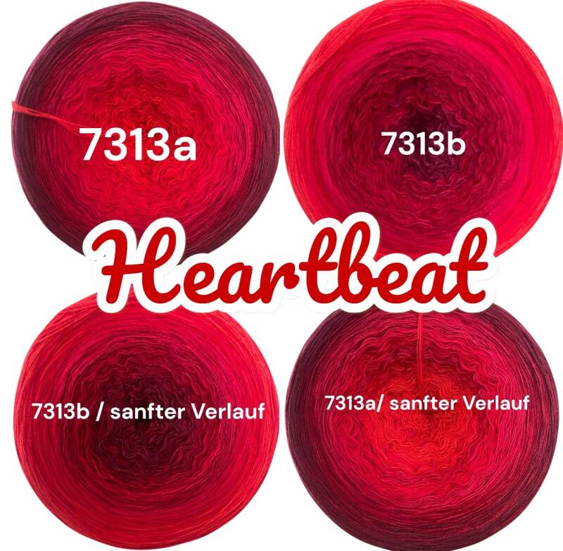 Born to Love - Heartbeat - 7313 - Bobbel mit Farbverlauf - 3, 4 oder 5 Fäden, auch als Pullover- oder Decken Set
