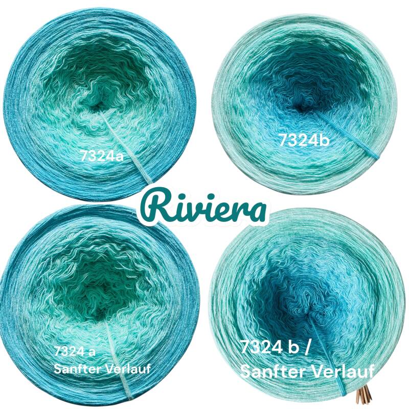 Küste & Meer - Riviera - 7324 - Bobbel mit Farbverlauf - 3, 4 oder 5 Fäden, auch als Pullover- oder Decken Set