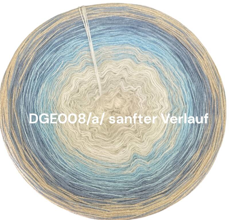 Baronin Blaublut-Kristallsaal - DGE008 - Bobbel mit Farbverlauf - 3, 4 oder 5 Fäden, auch als Pullover- oder Decken Set