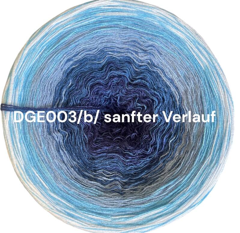 Baronin Blaublut - Blauer Saphir - DGE003 - Bobbel mit Farbverlauf - 3, 4 oder 5 Fäden, auch als Pullover- oder Decken Set