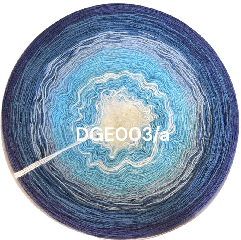 Baronin Blaublut - Blauer Saphir - DGE003 - Bobbel mit Farbverlauf - 3, 4 oder 5 Fäden, auch als Pullover- oder Decken Set