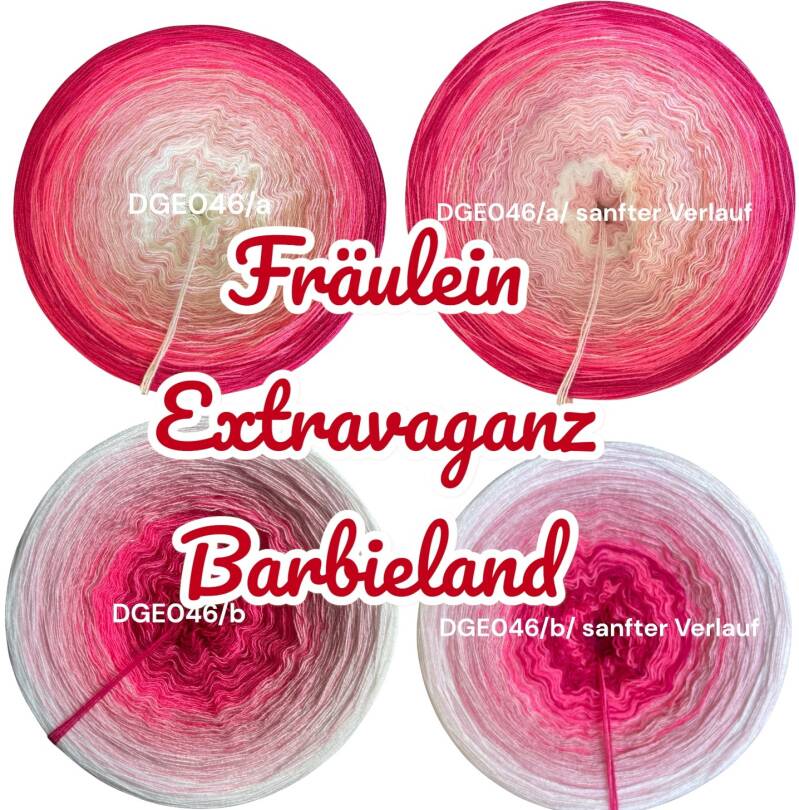 Fräulein Extravaganz-Barbieland - DGE046 - Bobbel mit Farbverlauf - 3, 4 oder 5 Fäden, auch als Pullover- oder Decken Set