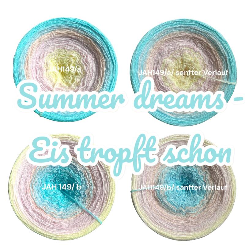 Summer dreams - JAH149 - Bobbel mit Farbverlauf - 3, 4 oder 5 Fäden, auch als Pullover- oder Decken Set