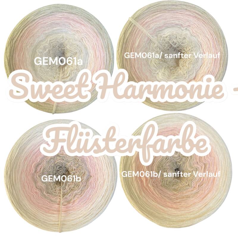 Ich passe zu allem - Flüsterfarbe - GEM061 - Bobbel mit Farbverlauf - 3, 4 oder 5 Fäden, auch als Pullover- oder Decken Set