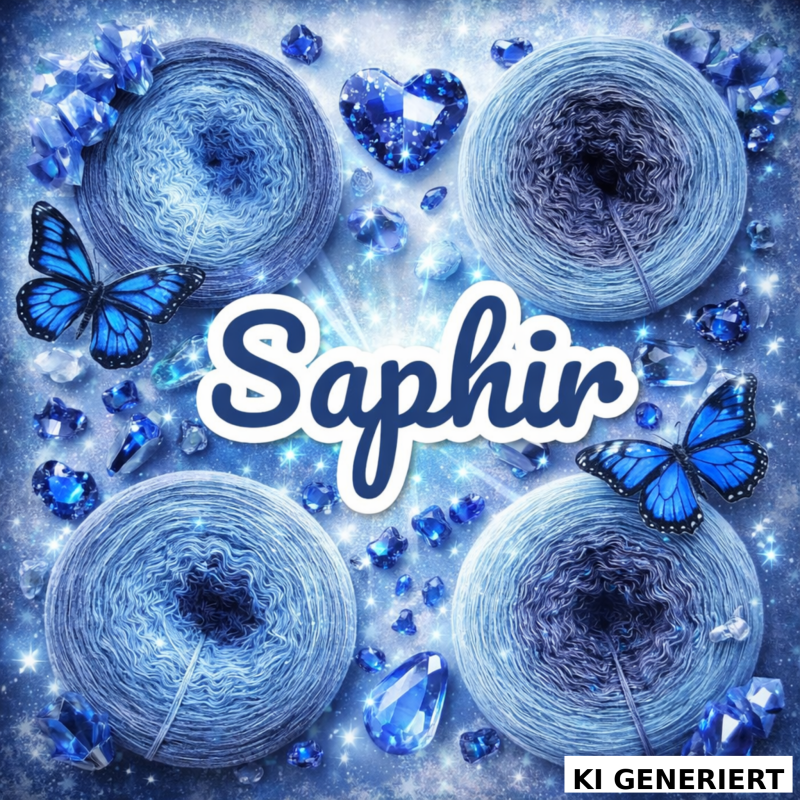 Edelsteine - Saphir - 7109 - Bobbel mit Farbverlauf - 3, 4 oder 5 Fäden, auch als Pullover- oder Decken Set