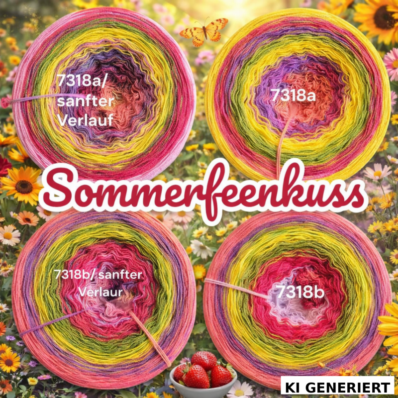 Fantasy & Zauberwelten - Sommerfeenkuss - 7318 - Bobbel mit Farbverlauf - 3, 4 oder 5 Fäden, auch als Pullover- oder Decken Set