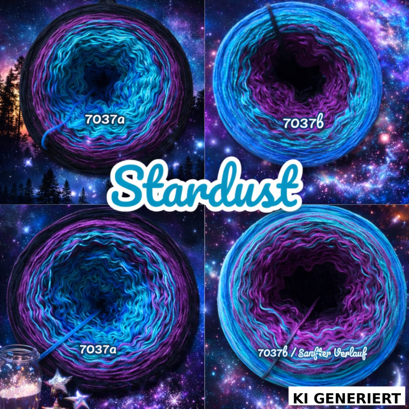 Sterne / Nacht / Weltall - Stardust - 7037 - Bobbel mit Farbverlauf - 3, 4 oder 5 Fäden, auch als Pullover- oder Decken Set