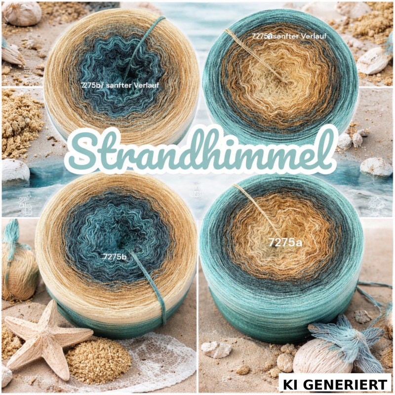 Küste & Meer - Strandhimmel - 7275 - Bobbel mit Farbverlauf - 3, 4 oder 5 Fäden, auch als Pullover- oder Decken Set