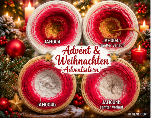 Adventsstern – Collage mit KI-Hintergrund